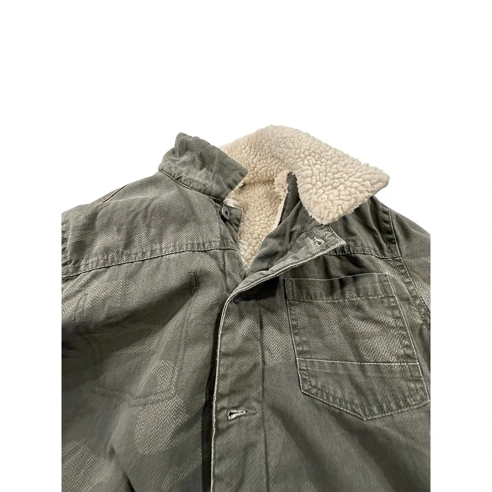 Cat & Jack Jacket Youth Size L (12-14) Green Camo Full Zip Hoodie Fleece‎ Lined